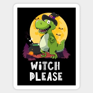 Witch Please, Halloween Dinosaur Sticker